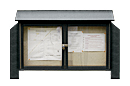 Double-Sided Message Center with Double Door