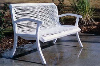 Thermoplastic Coated Steel Park Bench
