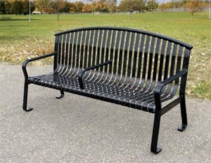 Model MF2204 | Metal-Armor Coated Steel Bench with Center Arm
