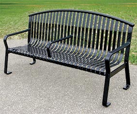 Model MF2204 | Metal-Armor Coated Steel Bench with Center Arm