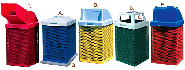 MF3051, MF3052, MF3053 38 Gallon Trash Receptacles