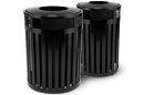 Round Trash Receptacles