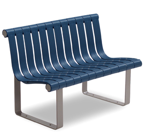 Model ML-F-2F | Modular Polypropylene Bench | No Arms - 2 Seat