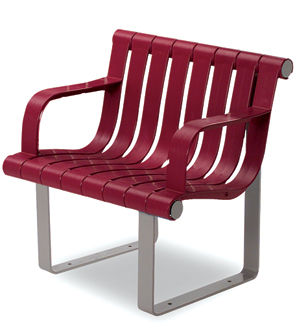 Model ML-FA-1F | Modular Polypropylene Bench | 2 End Arms - 1 Seat