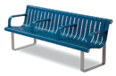Model ML-FAA-3F | Modular Polypropylene Bench | End & Center Arms - 3 Seat