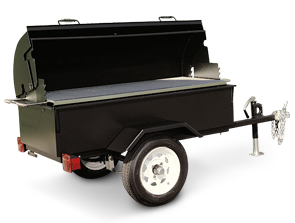 Charcoal and Mesquite Fired Mobile Mounted Trailer Unit