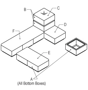 Modular Bench Sections Detail