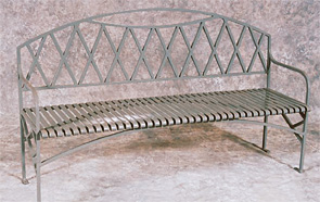 Model NVBB72 | Powder-Coated Ribbed Steel Bench
