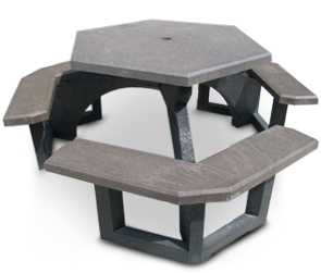 Recycled Plastic Hexagon Picnic Table