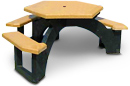 Recycled Plastic Universal Access Hexagon Picnic Table