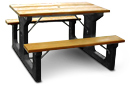 Recycled Plastic Walk Thru Picnic Tables