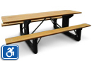 Rectangular 100% Recycled Plastic ADA Picnic Table
