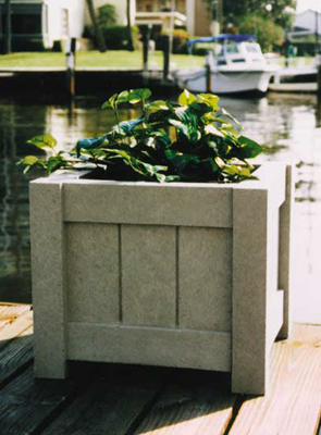 Recycled Plastic Square Planter