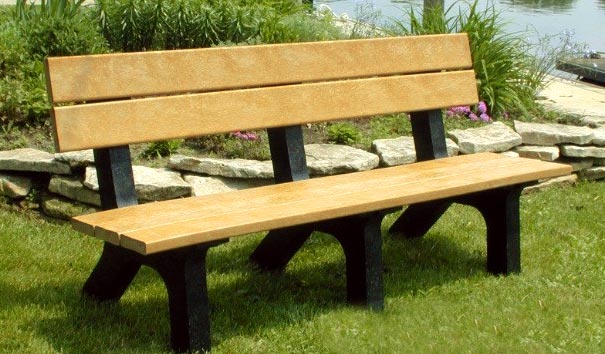 Recycled Plastic Park Bench | Rock Island Bench