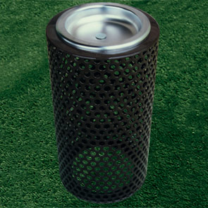 P11AU Perforated Steel Thermoplastic Coated Ash Urn