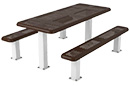 Pedestal Style Rectangular Picnic Tables