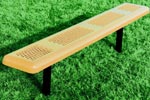 P6NB-I, 6' In-ground Thermoplastic Backless Bench