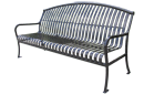 Ribbed Steel Park Bench | Premier Arched Style