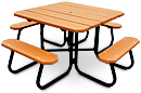 Square Recycled Plastic Resinwood Table