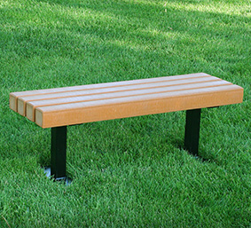 Recycled Plastic Backless Bench