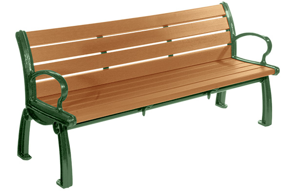 Model PB6-HER | Cedar Seat/Back | Black Frame