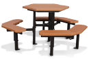 Recycled Plastic Hexagonal Picnic Table