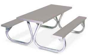 Park Chief 6ft. Anodized Aluminum Table with Galvanized Frame