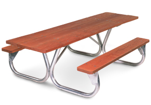 Redwood Stained Park Chief Universal Access with Galvanized Frame