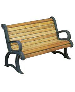 Model PC4CSS | Cedar Bench with Cast Frame