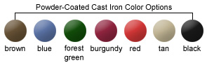 Powder-Coated Cast Iron Color Options