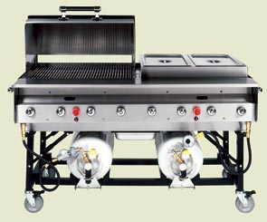 PG-SLPX, Stainless Steel Grill with Hood and Steamer Pan Accessories