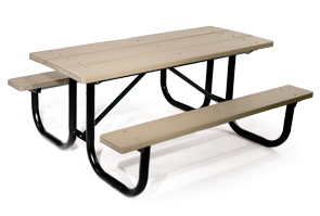 6' Recycled Plastic Park Master Picnic Table
