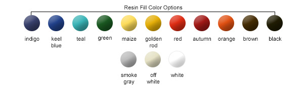 Resin Fill Color Options