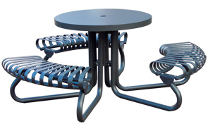 Model PPR36-S | Round All Steel Table