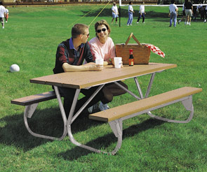 Model PR-6P | 6' Recycled Plastic Park Ranger Picnic Tables