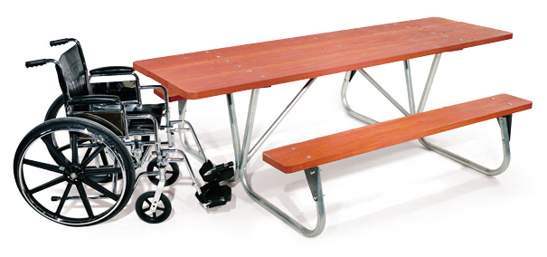 Redwood Stained Park Ranger Universal Access with Galvanized Frame