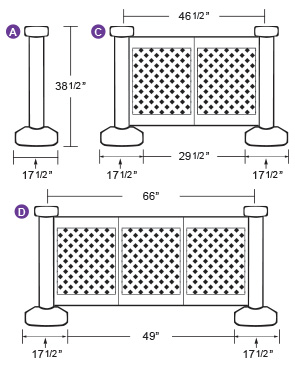 Portable Decorative Patio Fence