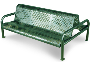 Model RB6CDS| Double-Sided Perforated Steel Bench