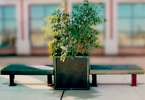 Heavy-Duty Expanded Steel Bench without Back