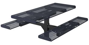 RR6-I | 6 ft. Thermoplastic Coated Rolled Expanded Steel Pedestal Tables