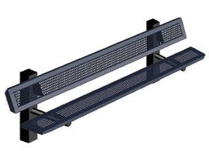 Model RSL6WB-IP | 6' Thermoplastic Coated Bench