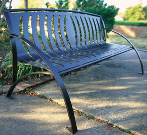 Model SB6WB-P | Thermoplastic Coated Modern Bench