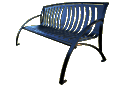 Serenity Formed Steel Thermoplastic Coated Park Bench