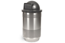 Perforated Stainless Steel Round Trash Can with Dome Lid