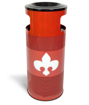 Model SCAT-02 | Perforated Stainless Steel Round Trash Can