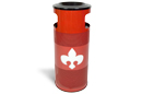 Custom Laser Cut Logo Ash and Trash Receptacle