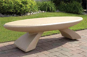 Model SL504 | Concrete Oval Park Bench