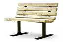 4' Wooden Bench with Pedestal Legs | Summit Style