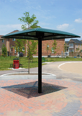 Perforated Outdoor Shade Structure