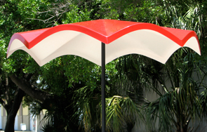 Round Fiberglass Umbrella | Wave